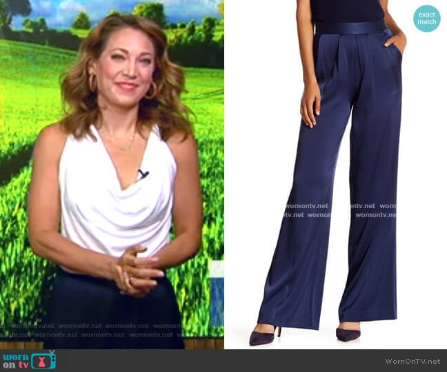 Ramy Brook Wide Leg Pants worn by Ginger Zee on Good Morning America
