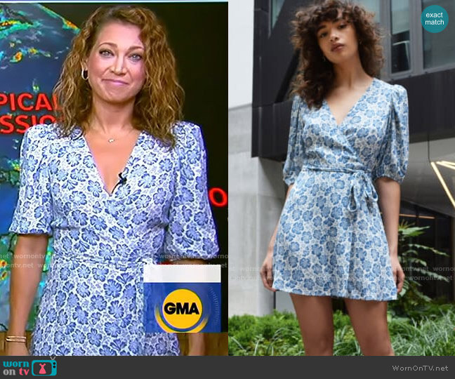 Reformation Olince Dress in Waltz worn by Ginger Zee on Good Morning America