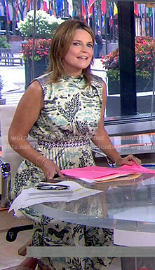 Savannah’s printed pleated midi dress  on Today