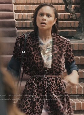 Sophia’s velvet leopard jacket on Greenleaf