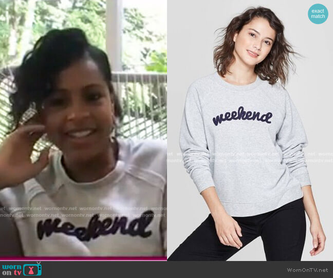 Target Weekend Graphic Sweatshirt worn by Sheinelle Jones on Today
