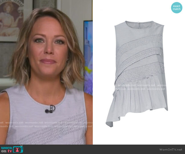 Tibi Smocked Top worn by Dylan Dreyer on Today