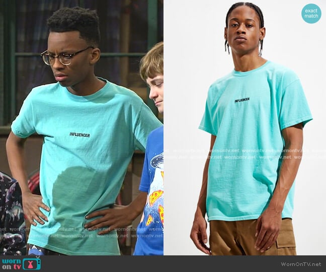 Urban Outfitters Influencer Tee worn by Noah Lambert (Israel Johnson) on Bunkd