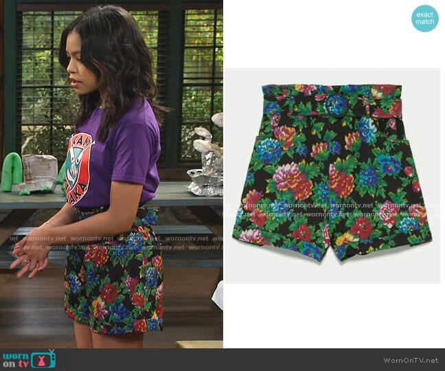 Zara Floral Print Bermuda Shorts