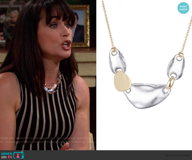 Alexis Bitta Watery Link Necklace worn by Quinn Fuller (Rena Sofer) on The Bold and the Beautiful