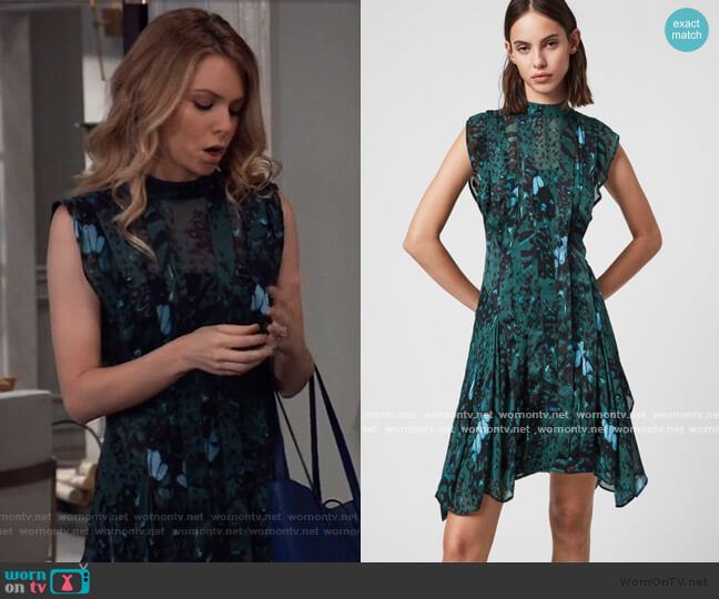 All Saints Fleur Wing Dress worn by Nelle Benson (Chloe Lanier) on General Hospital