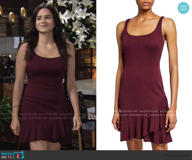 Bailey 44 Malinda Sleeveless Ruffle-Hem Ponte Dress worn by Lola Rosales (Sasha Calle) on The Young and the Restless