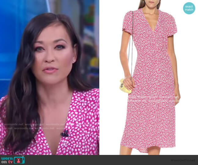Diane von Furstenberg Cecilia Floral Dress worn by Eva Pilgrim on Good Morning America