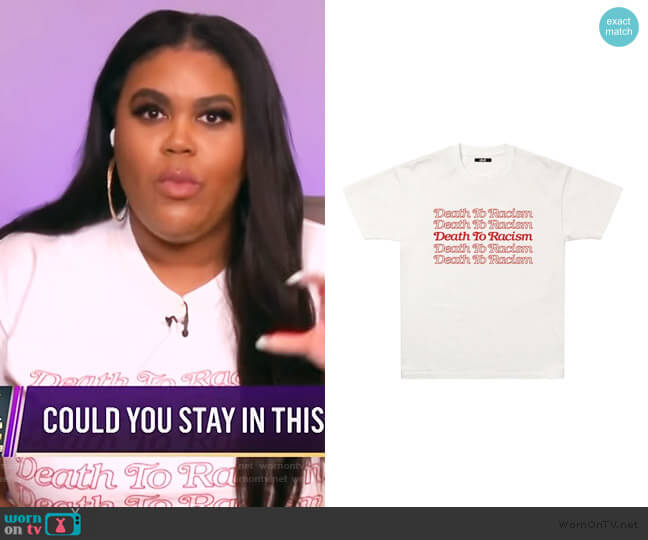 Didi Death to Racism Tee worn by Nina Parker on E! News