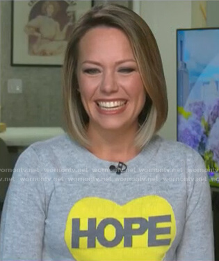 Dylan’s grey Hope Sweater on Today