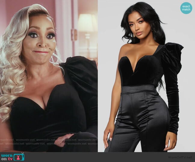 Fashion Nova Something To Be Said Bodysuit worn by Karen Huger on The Real Housewives of Potomac