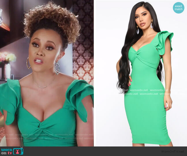 Fashion Nova Like What You Do Twist Front Dress worn by Ashley Darby on The Real Housewives of Potomac