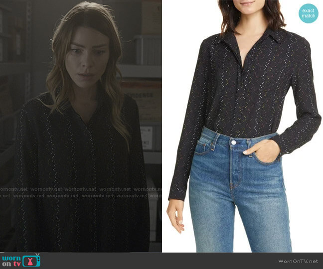 Equipment Inisse Print Shirt worn by Chloe Decker (Lauren German) on Lucifer