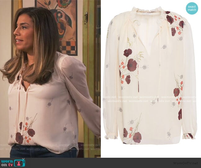 Joie Rafaella Silk Top worn by Jo (Christina Vidal Mitchell) on United We Fall