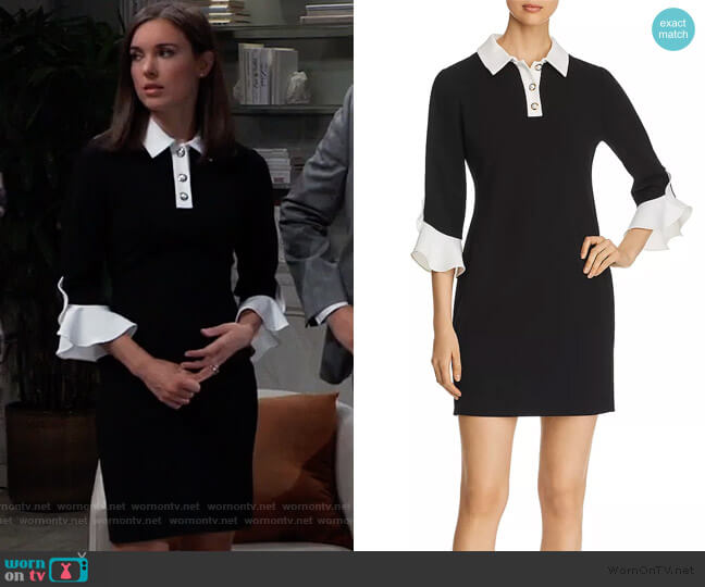 Karl Lagerfeld Paris Layered-Look Sheath Dress worn by Willow Tait (Katelyn MacMullen) on General Hospital