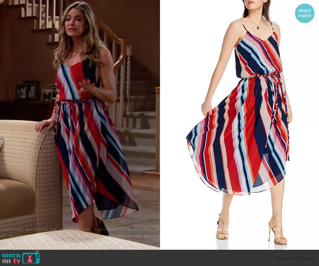 Lini Kim Striped Dress worn by Shauna Fulton (Denise Richards) on The Bold and the Beautiful