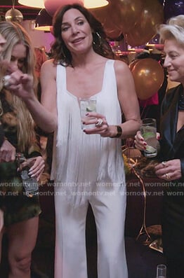 Luann’s white fringe jumpsuit on The Real Housewives of New York City