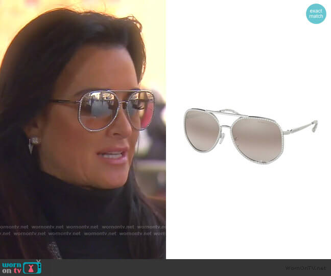 Michael Kors Miami MK1039B Sunglasses worn by Kyle Richards on The Real Housewives of Beverly Hills