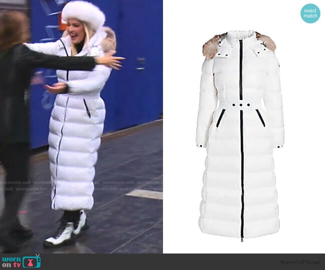 Moncler Hudson Fox Fur-Trim Long Puffer Coat worn by Erika Jayne on The Real Housewives of Beverly Hills