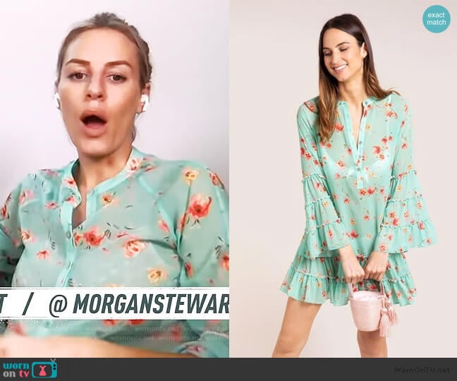 Paloma Blue Leora Cover Up worn by Morgan Stewart on E! News