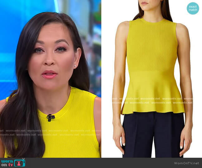 Theory Peplum Top worn by Eva Pilgrim on Good Morning America