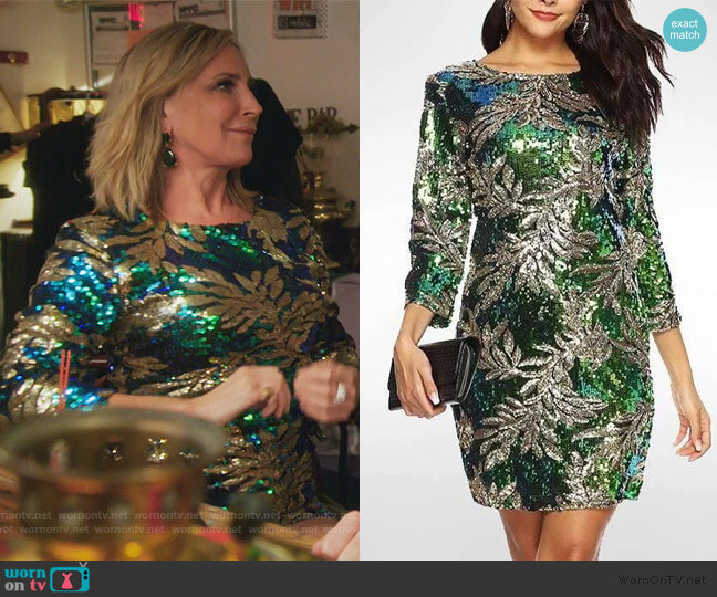 Sonja Olympia Sequin Dress worn by Sonja Morgan on The Real Housewives of New York City