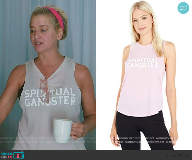 Spiritual Gangster Muscle Tank worn by Dorinda Medley on The Real Housewives of New York City