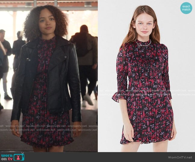 Urban Outfitters Maisy Mock Neck Mini Dress worn by Tabitha Foster (Quintessa Swindell) on Trinkets