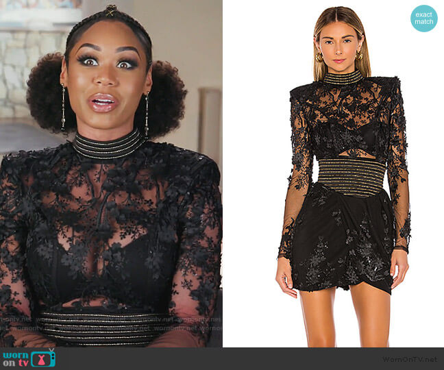 Zhivago Mulwala Mini Dress worn by Monique Samuels on The Real Housewives of Potomac