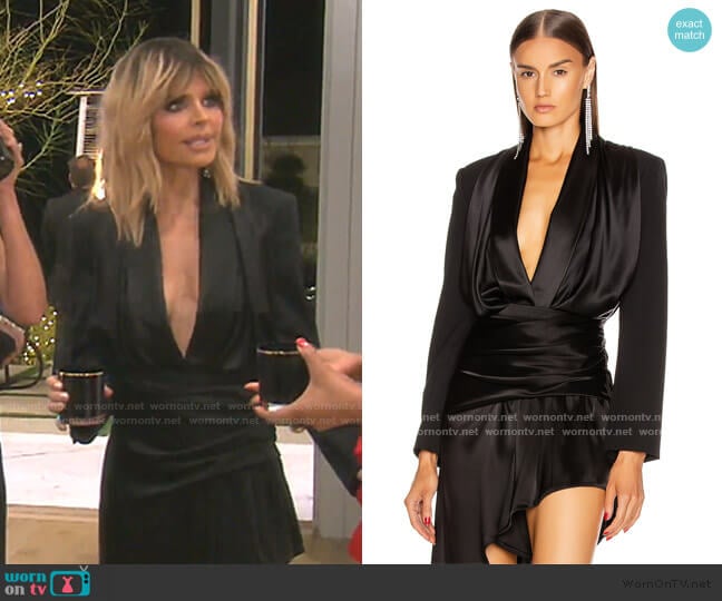Alexander Wang Blazer Hybrid Bodysuit worn by Lisa Rinna on The Real Housewives of Beverly Hills