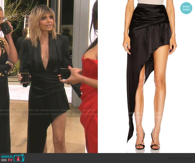 Alexander Wang Asymmetric Floor-Length Skirt worn by Lisa Rinna on The Real Housewives of Beverly Hills