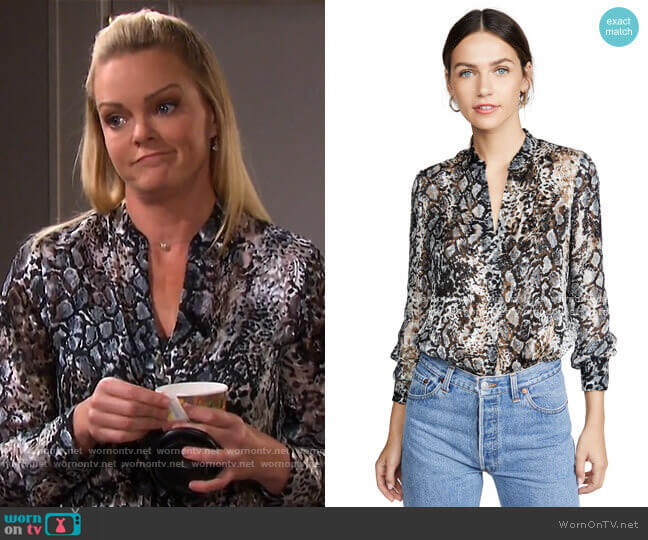 Alice + Olivia Amos Tunic worn by Belle Brady (Martha Madison) on Days of our Lives