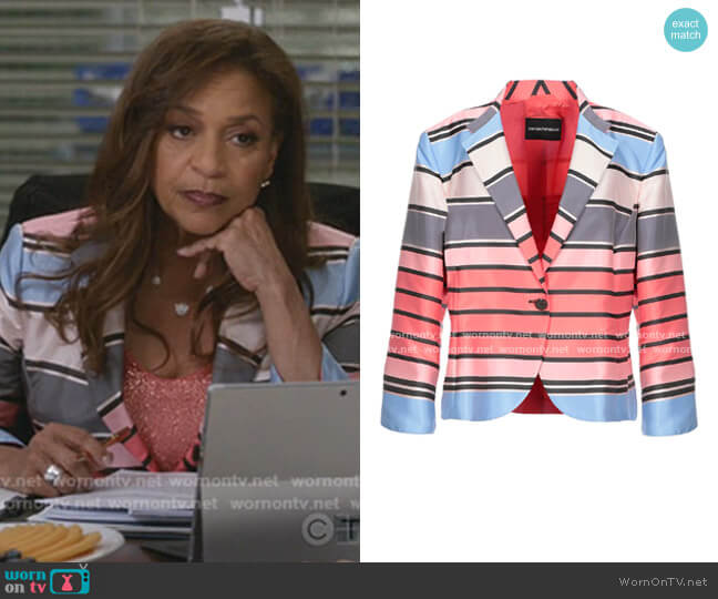Emporio Armani Taffeta Jacket worn by Catherine Avery (Debbie Allen) on Greys Anatomy