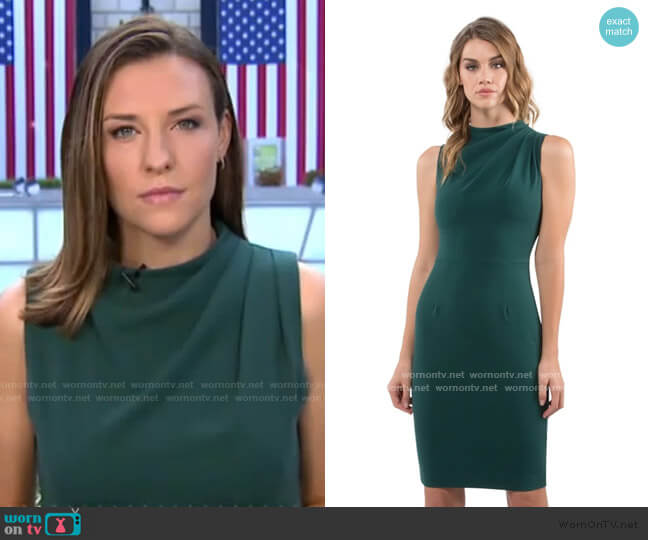 Black Halo Corrine Sheath Dress worn by Mary Bruce on Good Morning America