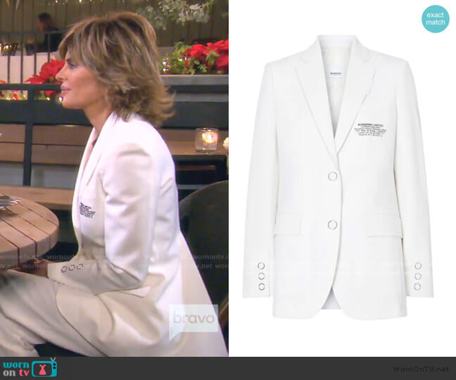 Burberry Location Print blazer worn by Lisa Rinna on The Real Housewives of Beverly Hills