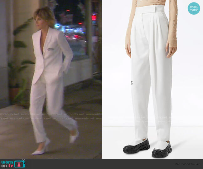 Burberry Location Print Trousers worn by Lisa Rinna on The Real Housewives of Beverly Hills