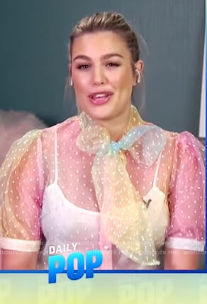 Carissa’s tulle dotted top on E! News Daily Pop