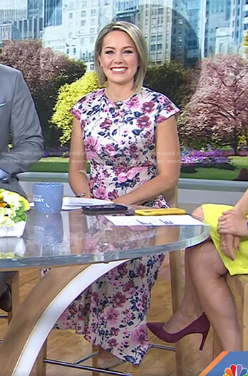 Dylan’s pink floral midi dress on Today