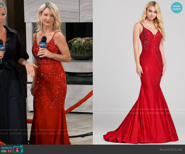 Ellie Wilde EW120012 Gown worn by Nina Reeves (Cynthia Watros) on General Hospital