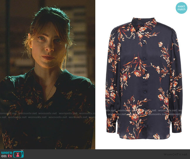 Equipment Danton Floral Print Shirt worn by Chloe Decker (Lauren German) on Lucifer
