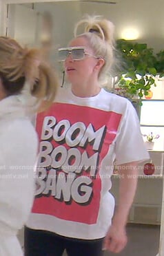 Erika’s Boom Boom Bang tee on The Real Housewives of Beverly Hills