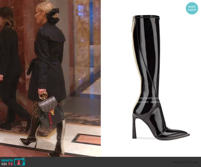 Fendi Patent Leather Pointed Toe Boots worn by Dorit Kemsley on The Real Housewives of Beverly Hills