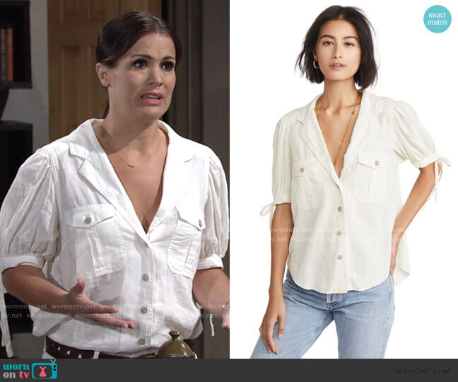 Free People Safari Babe Top worn by Chelsea Lawson (Melissa Claire Egan) on The Young and the Restless