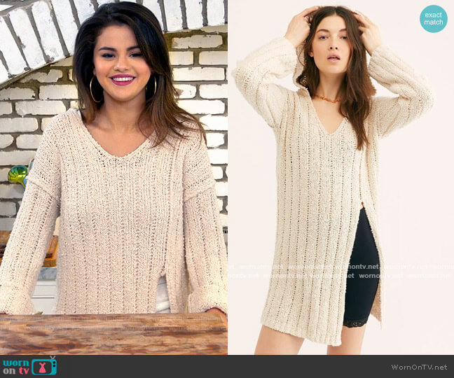 Free People Seascape Sweater worn by Selena Gomez on Selena + Chef