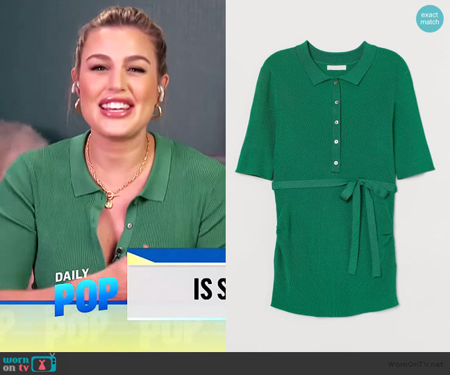 H&M MAMA Ribbed Top worn by Carissa Loethen Culiner on E! News