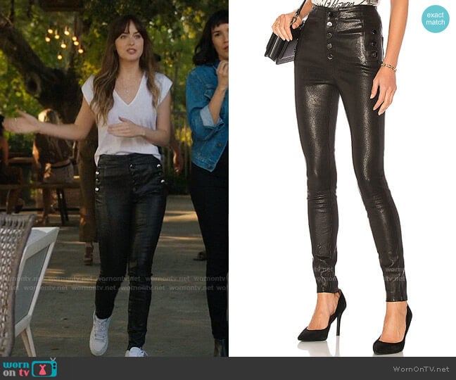 J Brand Natasha Leather Pant worn by Maggie Sherwoode (Dakota Johnson) on The High Note