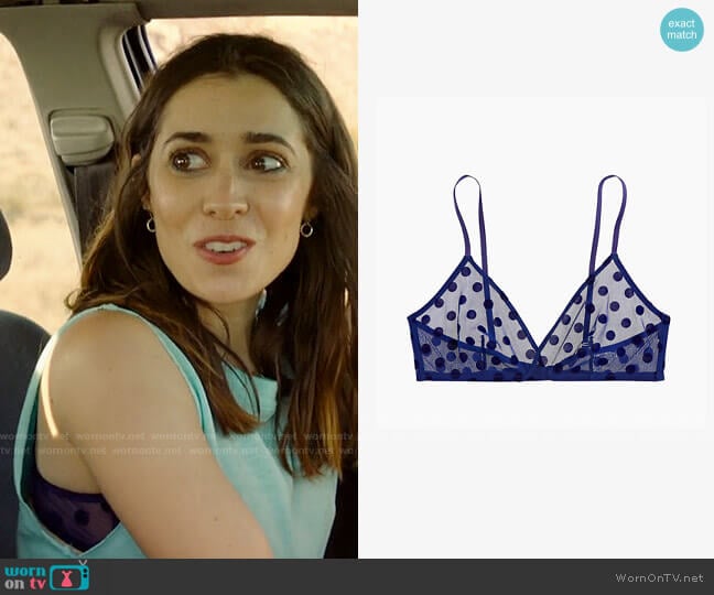 J. Crew Mesh Polka Dot Bralette worn by Sarah (Cristin Milioti) on Palm Springs (2020)