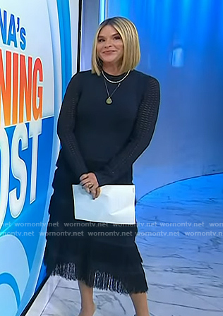 Jenna’s black knit midi dress on Today