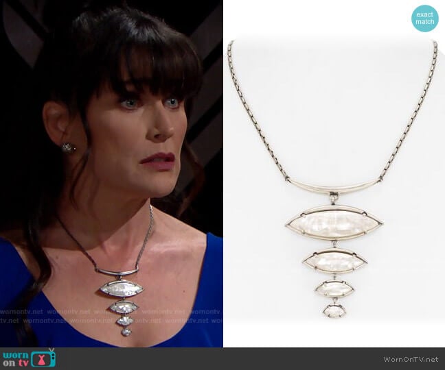 Kendra Scott Morris Bib Necklace worn by Quinn Fuller (Rena Sofer) on The Bold and the Beautiful