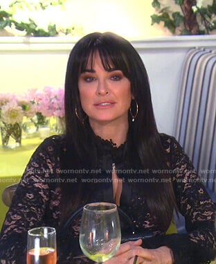 Kyle’s black lace blouse on The Real Housewives of Beverly Hills